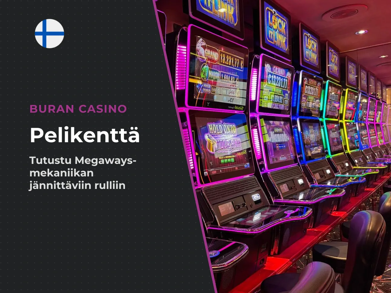 Pelikenttä, rullat ja voittotavat reels ways
