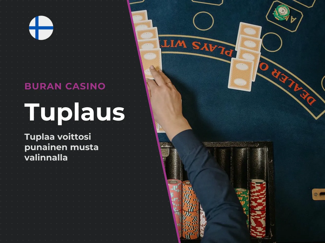 Gamble-riskipeli eli tuplaus. Jokaisen peruspelin voiton