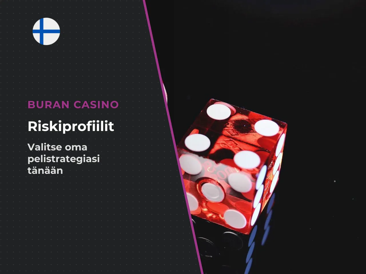 Konservatiivinen, tasapainoinen ja aggressiivinen riskitaso. Pelaaja