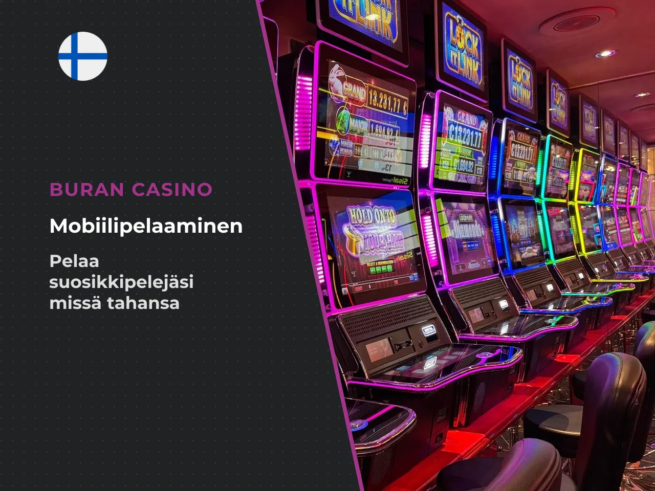 Buran Casino mobile -mahdollisuudet älypuhelimella pelaamiseen