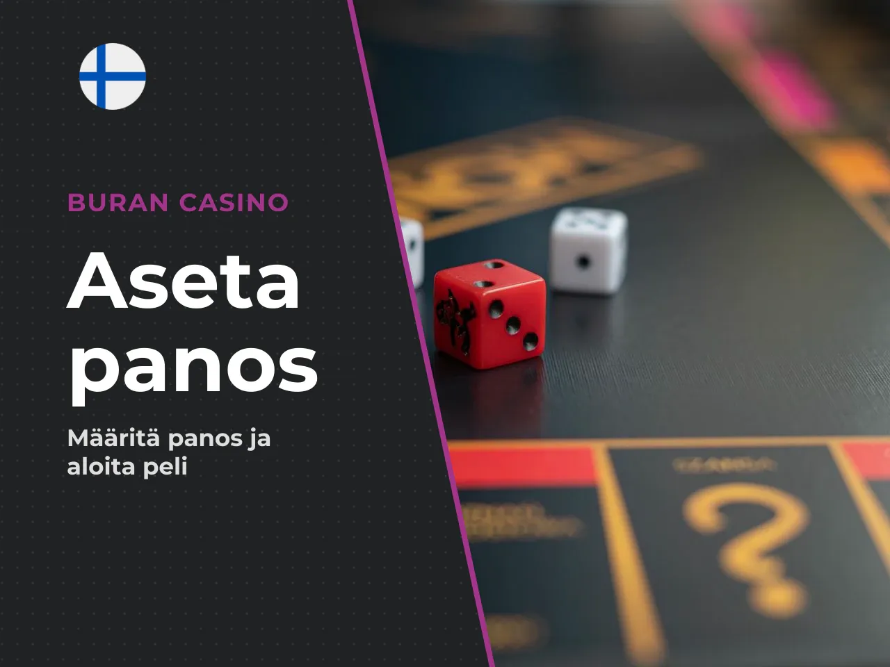 Panoksen asettaminen ennen pelin aloittamista. Ennen