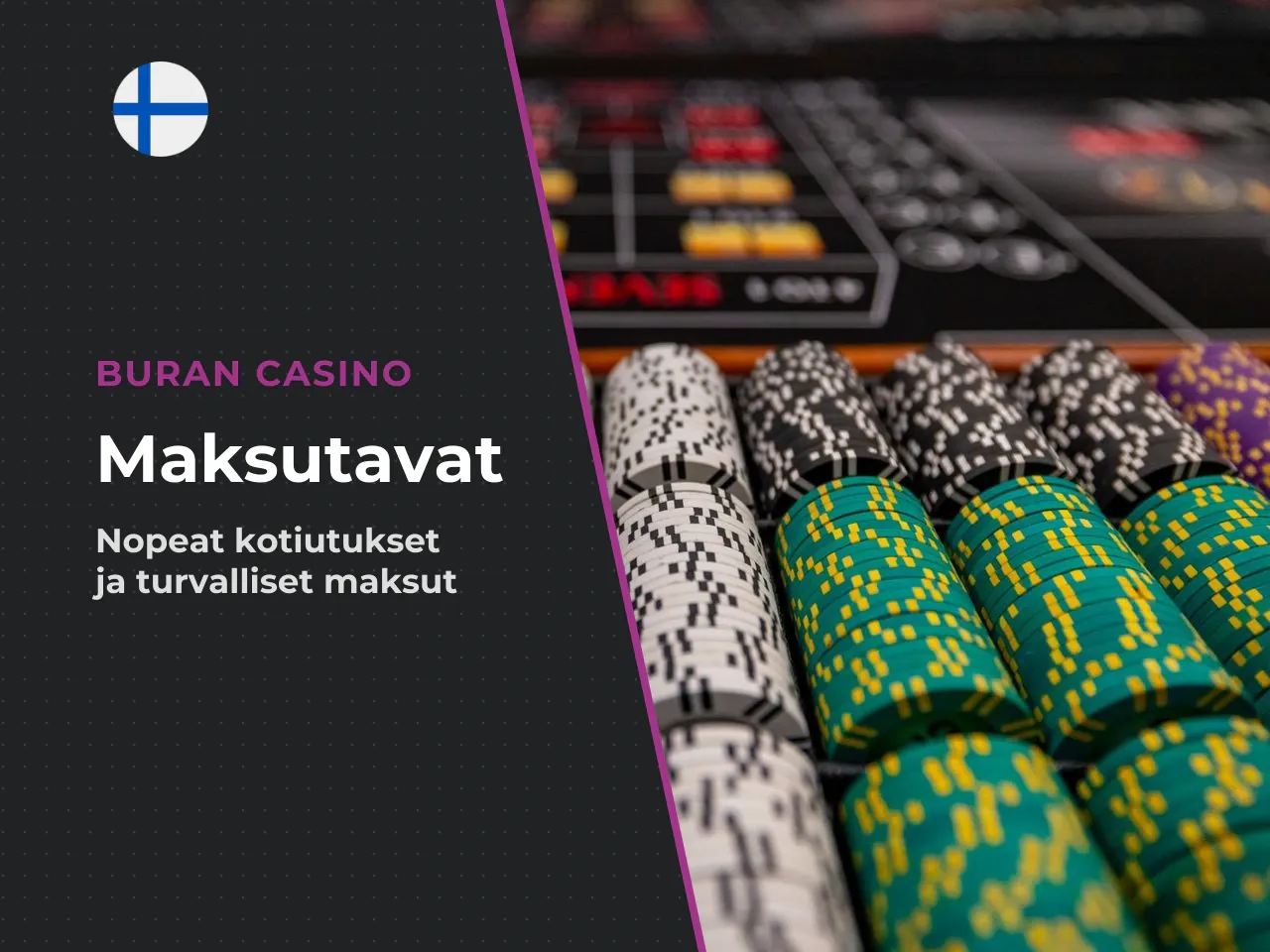 Buran Casino maksuvalikoima kotiutuksiin ja talletuksiin