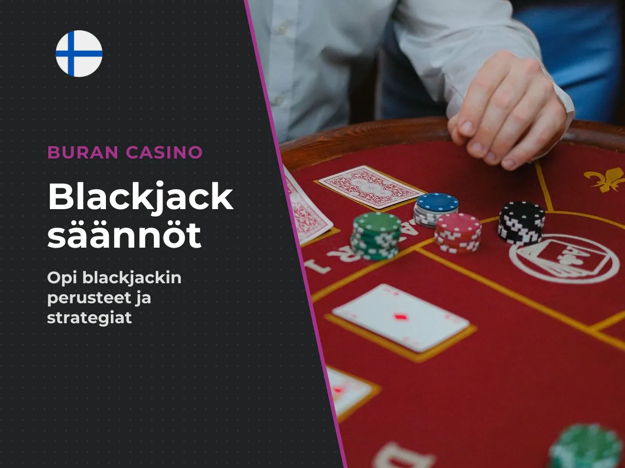 Blackjack, tasapeli ja ylipelaaminen. Pelikierroksen päättymiseen
