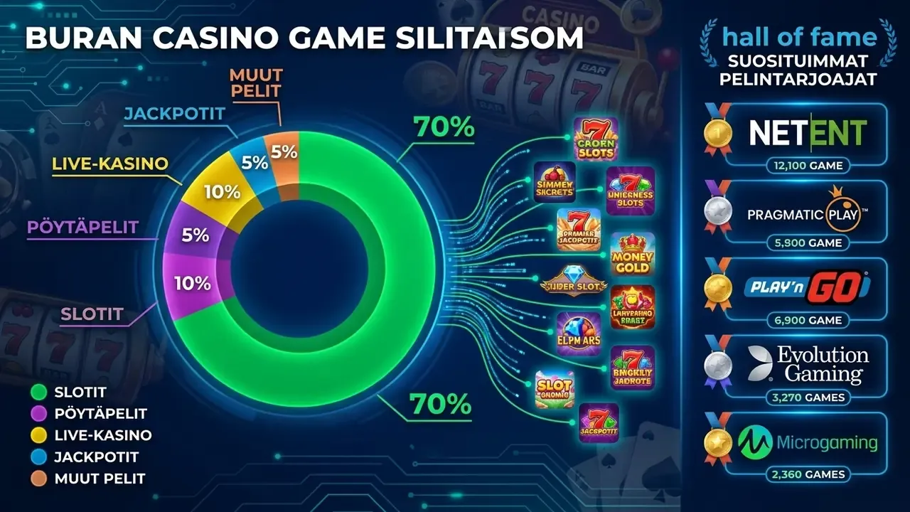 Buran Casino pelit ja pelintarjoajat